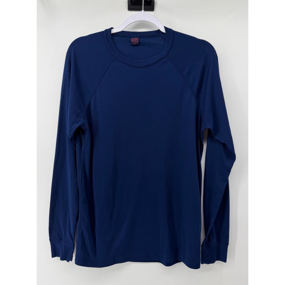 Patagonia Capilene Mens Large Navy Blue Long Sleeve Base Layer Shirt Made in USA